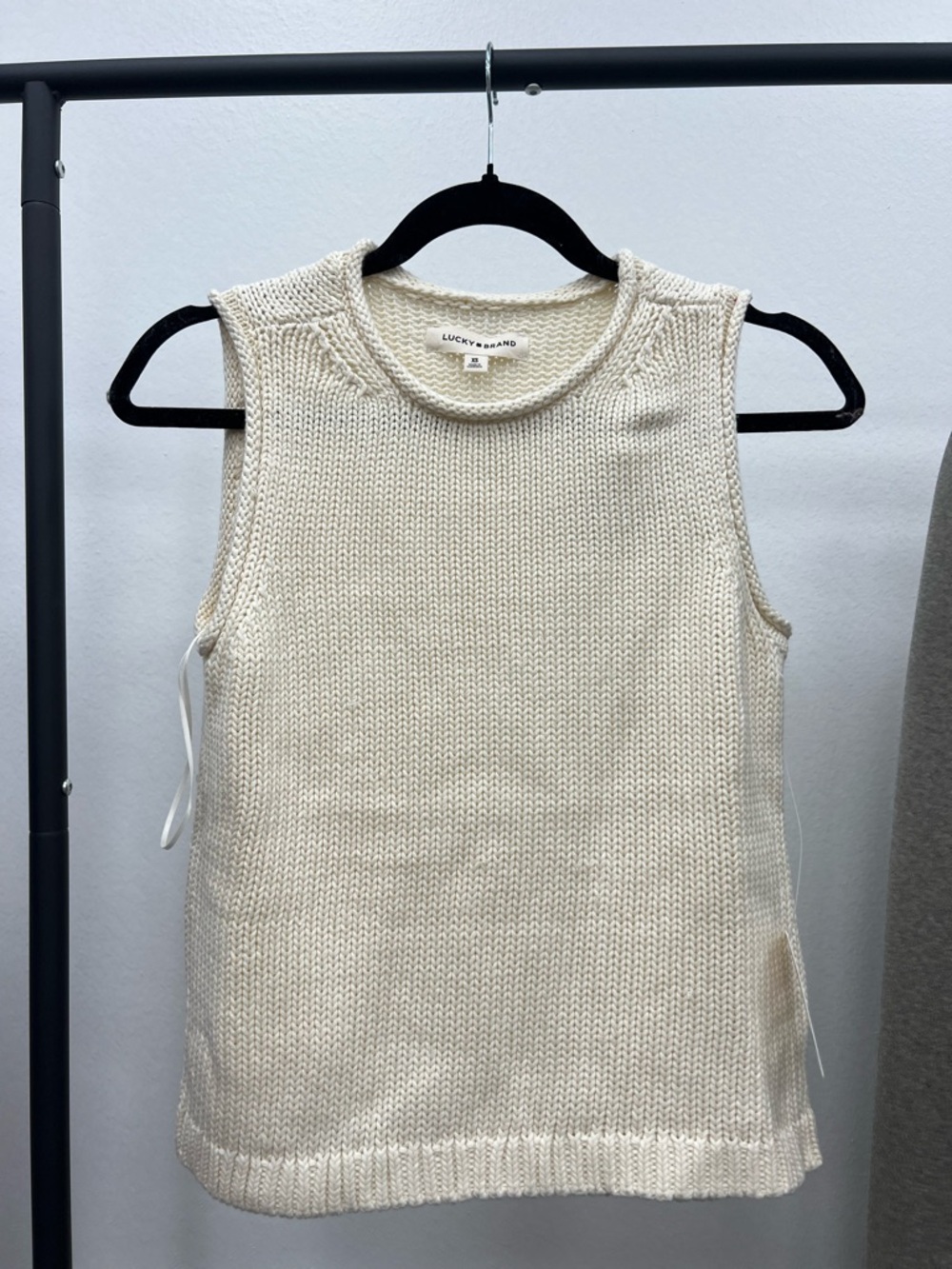 Lucky Brand Ivory Sleeveless Knit Tank